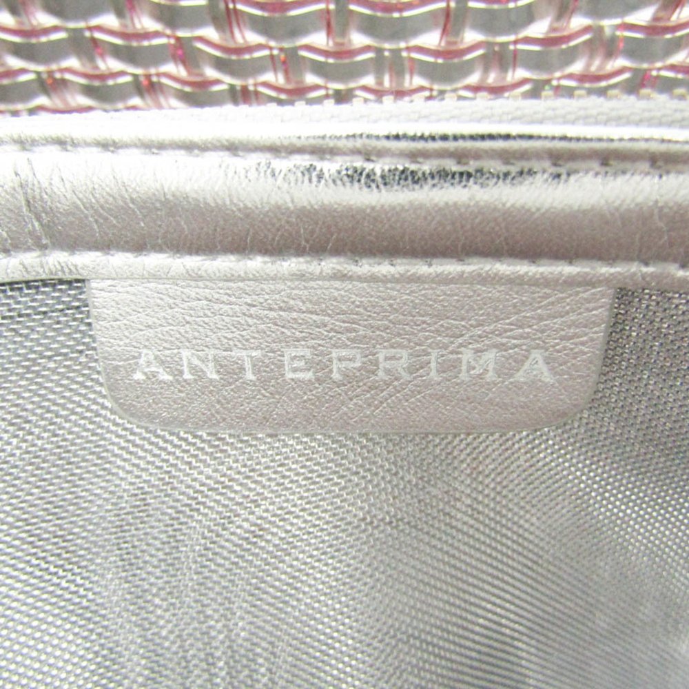 Anteprima Intreccio PB15F07178 Women's Wire Tote Bag Pink,Silver - Picture 12 of 13